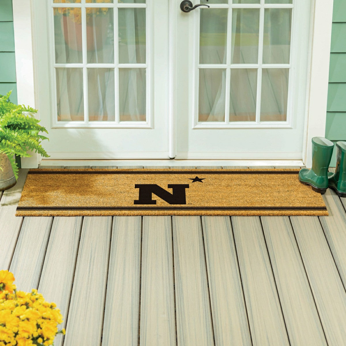 US Naval Academy Extra Large One Color Coir Mat, 60"x24" - Collegiate