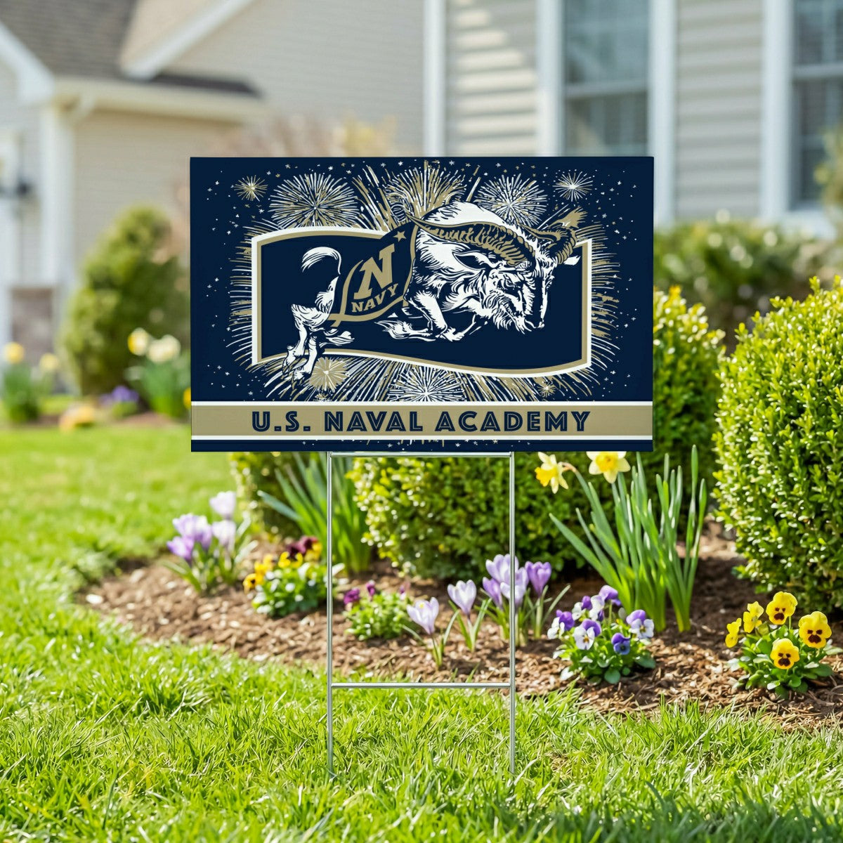 US Naval Academy Yard Sign, Patriotic - Collegiate Home