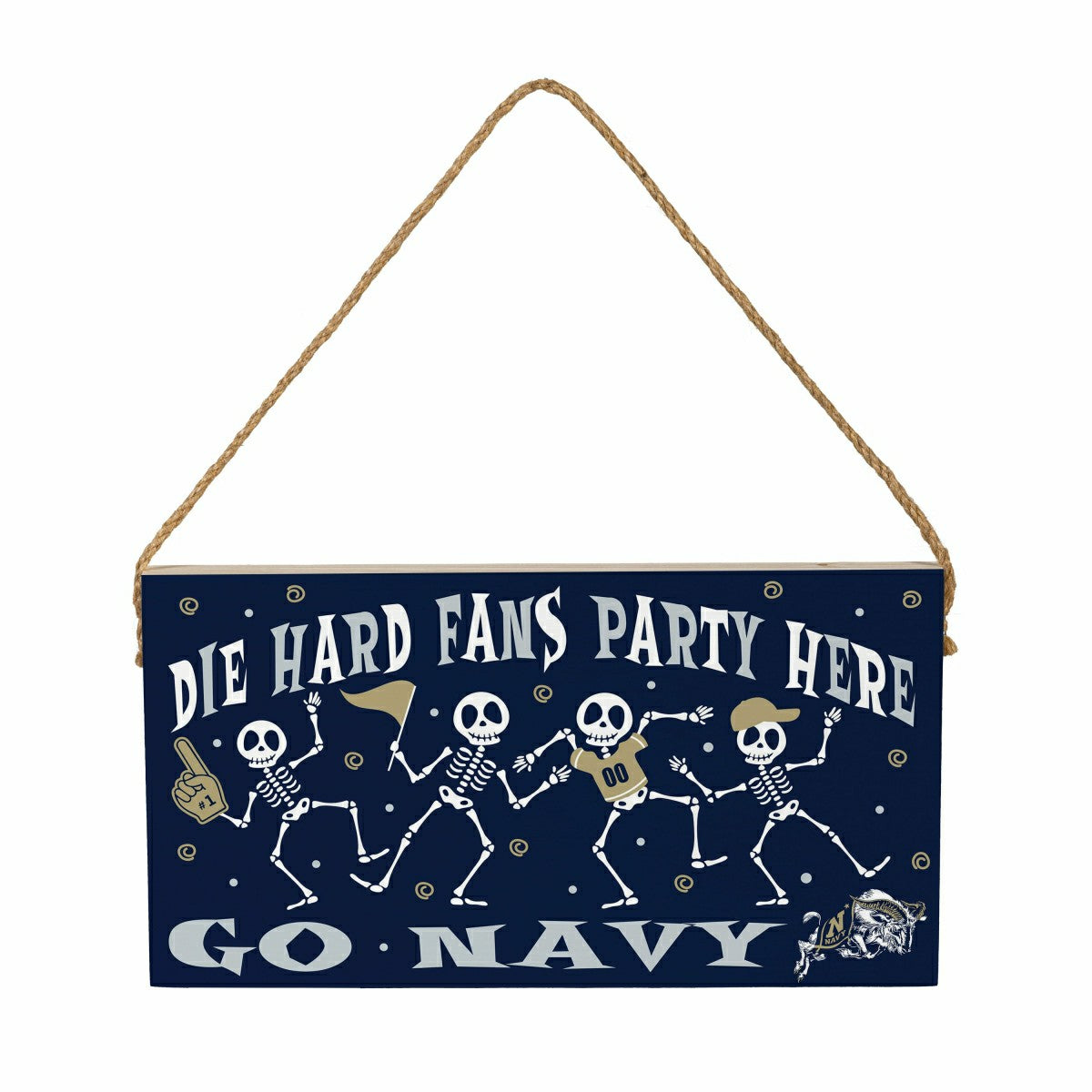 US Naval Academy Halloween Wood Wall Sign, 6x11 - Collegiate Home