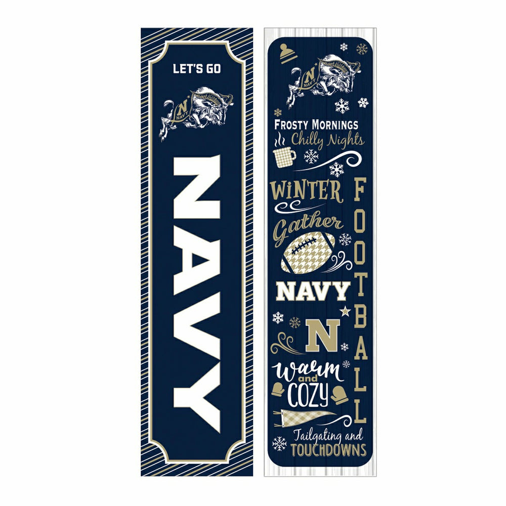 46" Double Sided Leaner, US Naval Academy, Winter Seasonal - Collegiate Home
