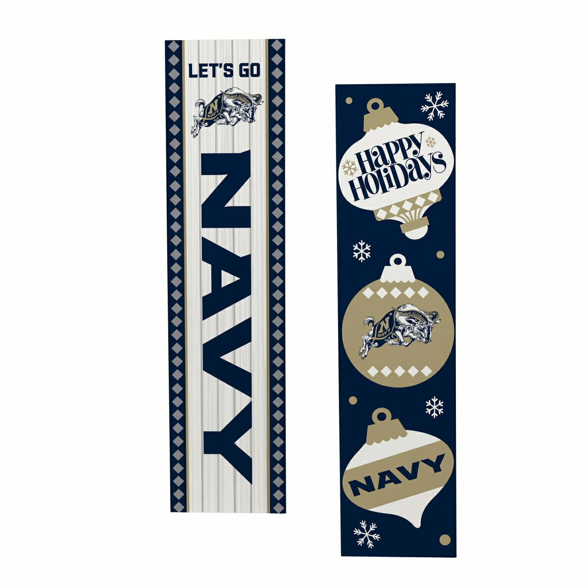 47" Double Sided Leaner, US Naval Academy, Christmas - Collegiate Home