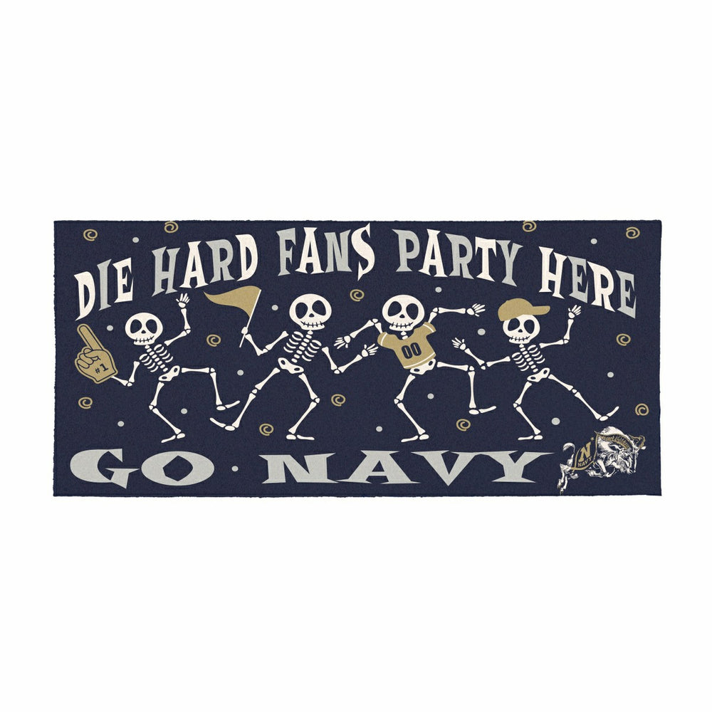 US Naval Academy Flocked Coir Halloween Sassafras Switch Mat, 22"x10" - Collegiate