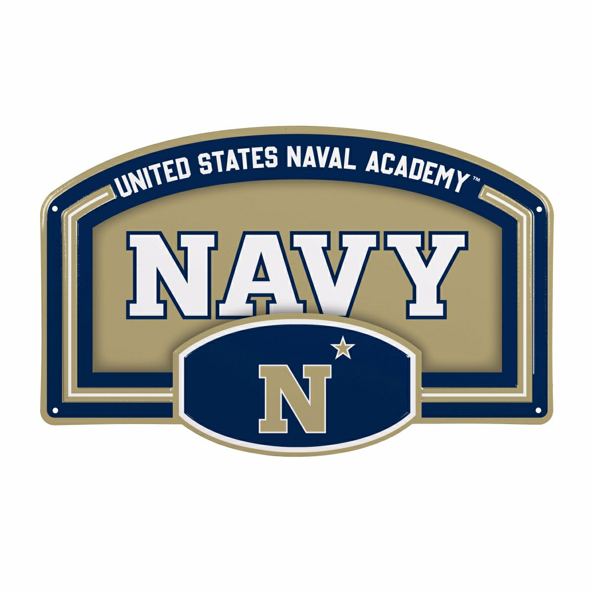 US Naval Academy USA Embossed Steel Wall Sign, 11" x 17" - Collegiate Home
