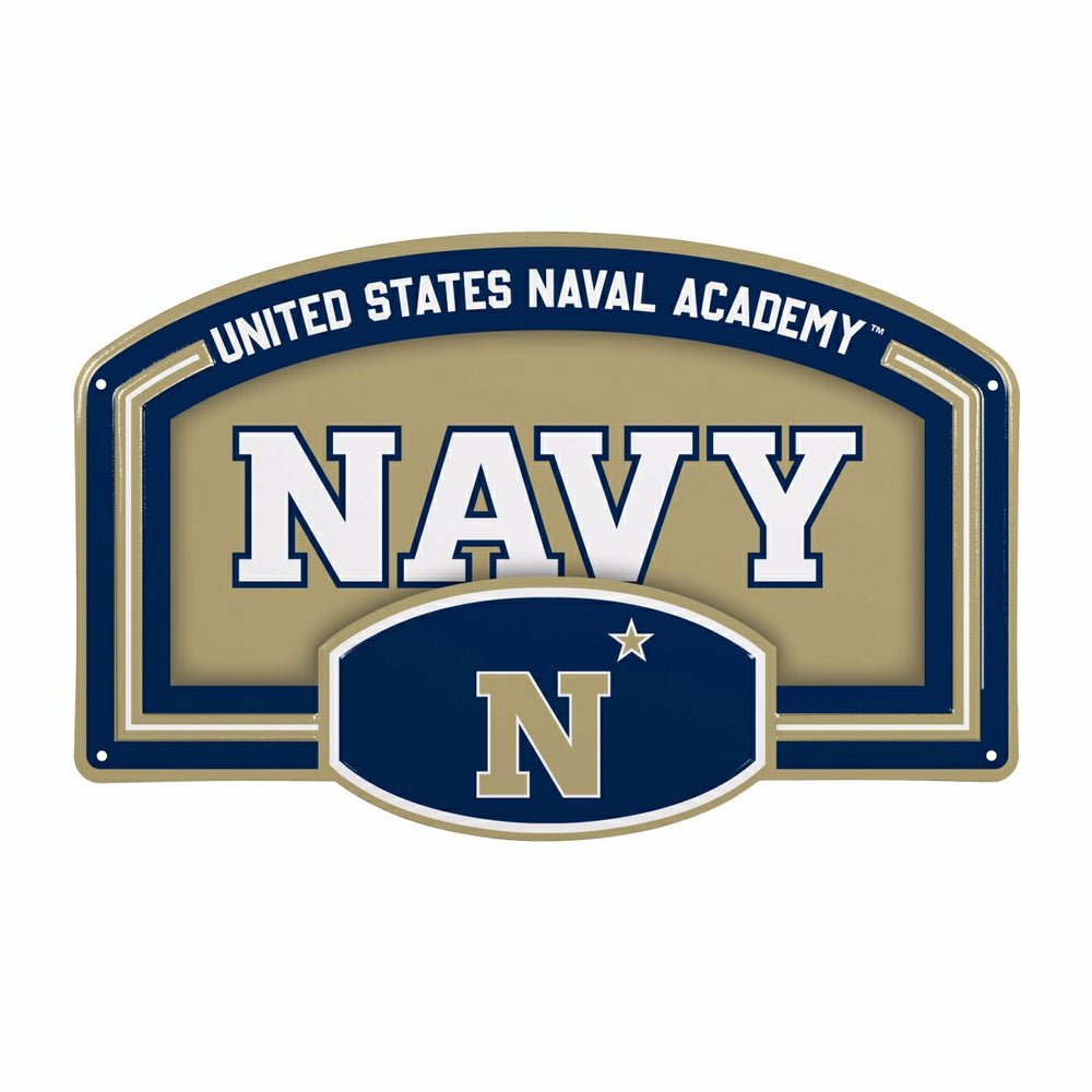 US Naval Academy USA Embossed Steel Wall Sign, 11" x 17" - Collegiate Home