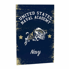 US Naval Academy Wood Wall Sign, 16x24 - Collegiate Home