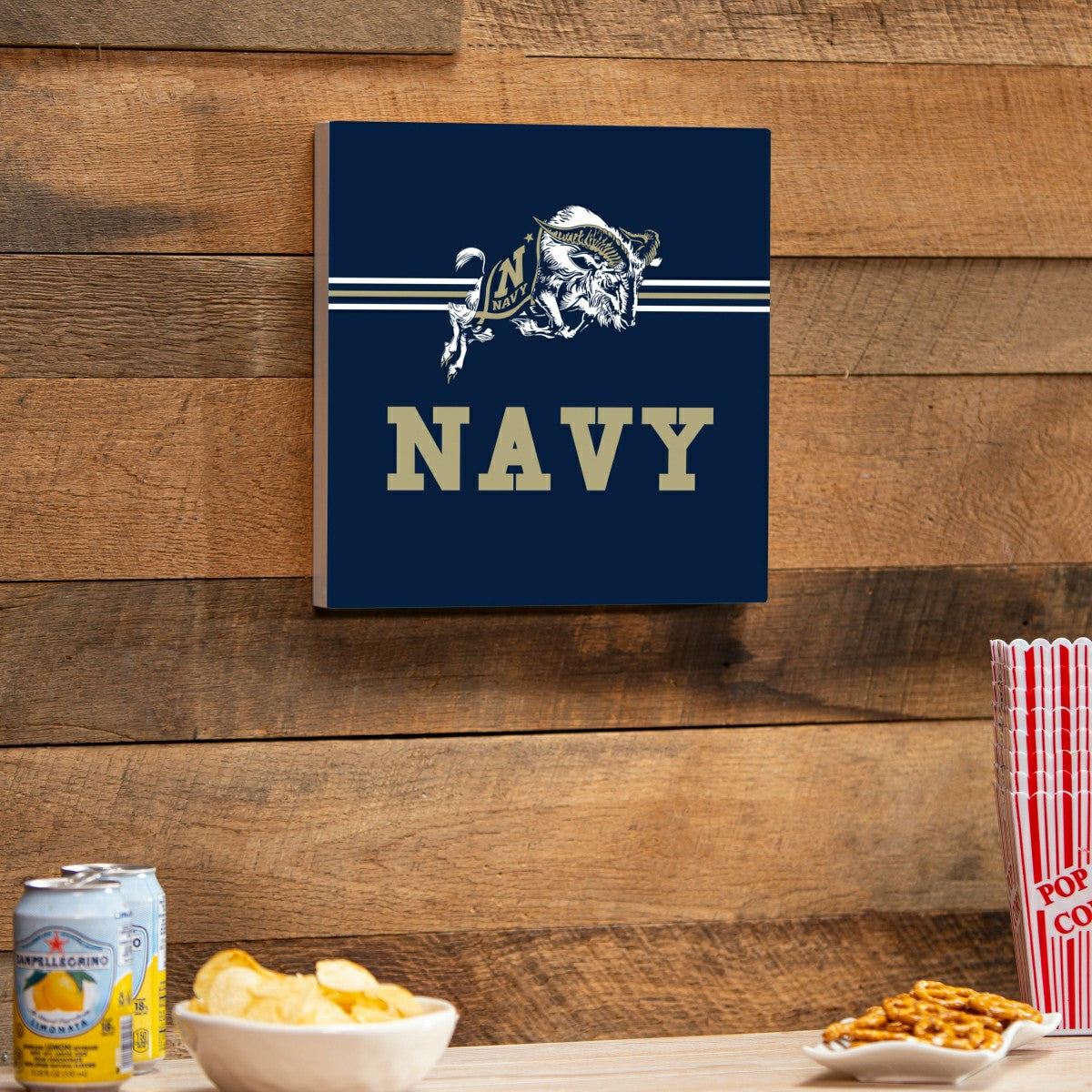US Naval Academy Wood Wall Sign, 12x12 - Collegiate Home