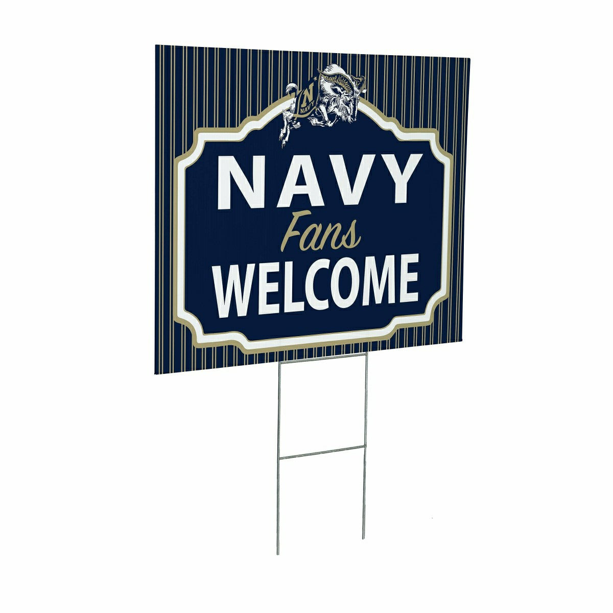 US Naval Academy Coroplast Yard Sign, "Fans Welcome" - Collegiate Home