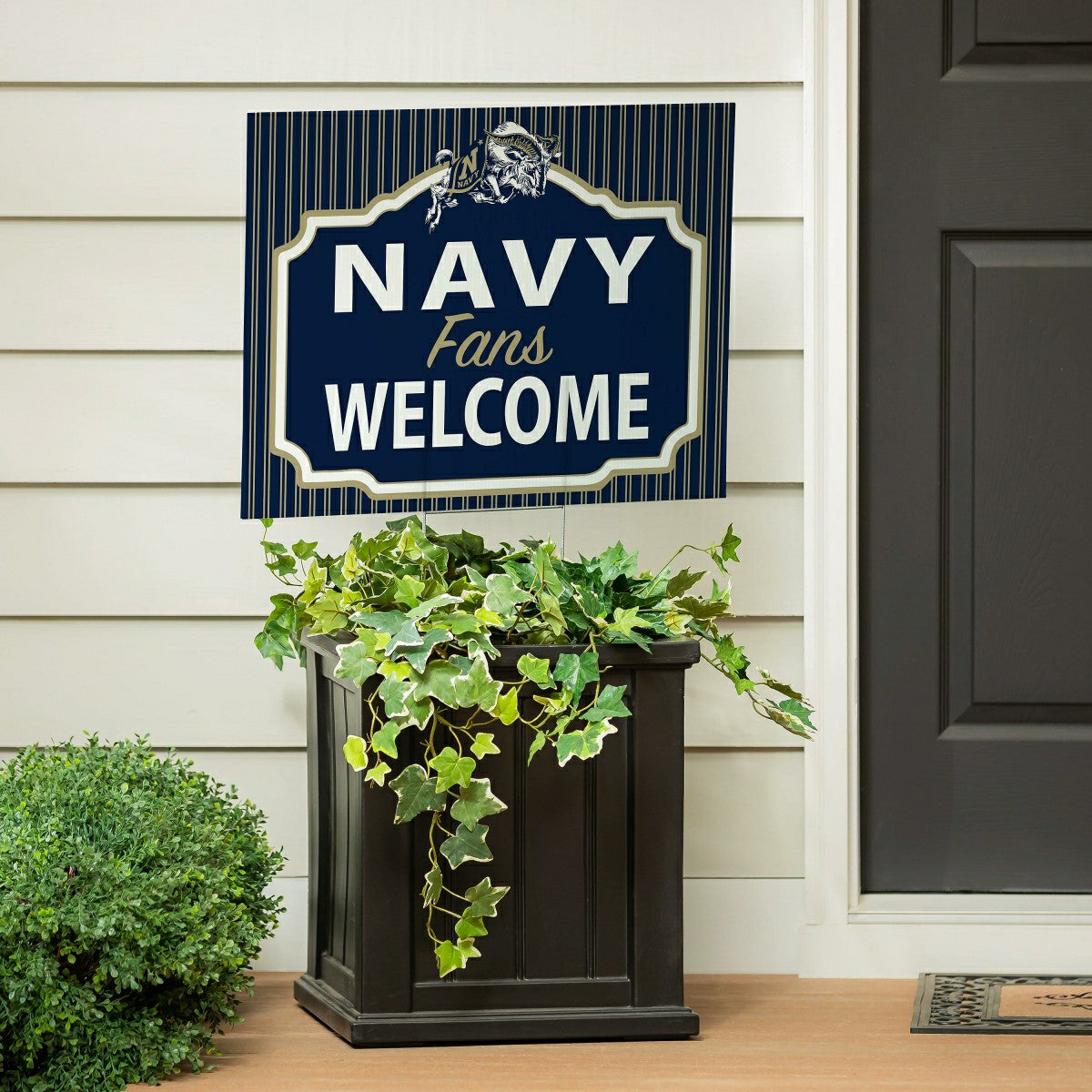 US Naval Academy Coroplast Yard Sign, "Fans Welcome" - Collegiate Home