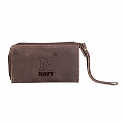 Wristlet Wallet, Brown, US Naval Academy - Collegiate Home
