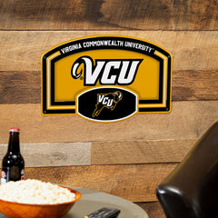 Virginia Commonwealth University USA Embossed Steel Wall Sign, 11" x 1 - Collegiate Home