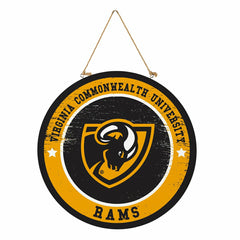 Virginia Commonwealth University Round Door Décor with Hanging Rope, 1 - Collegiate Home
