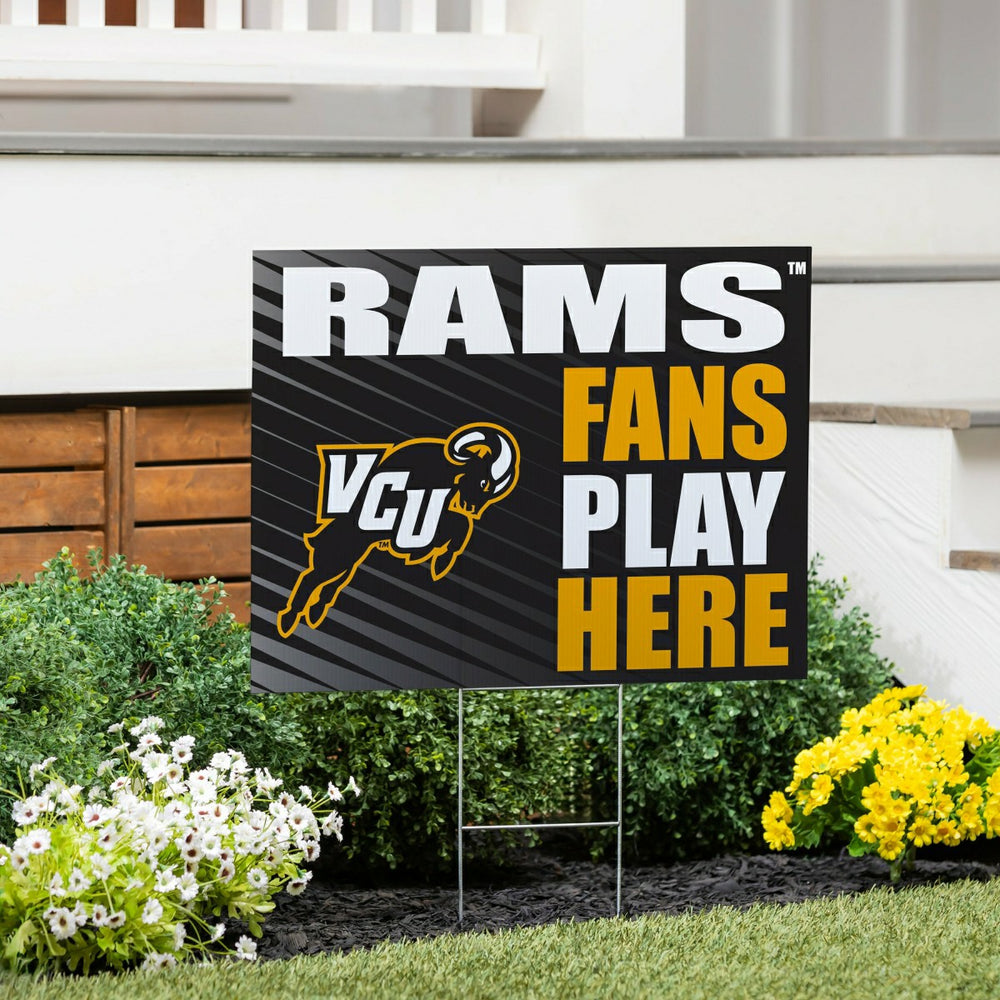 Virginia Commonwealth University Coroplast Yard Sign "Fans Play Here" - Collegiate Home