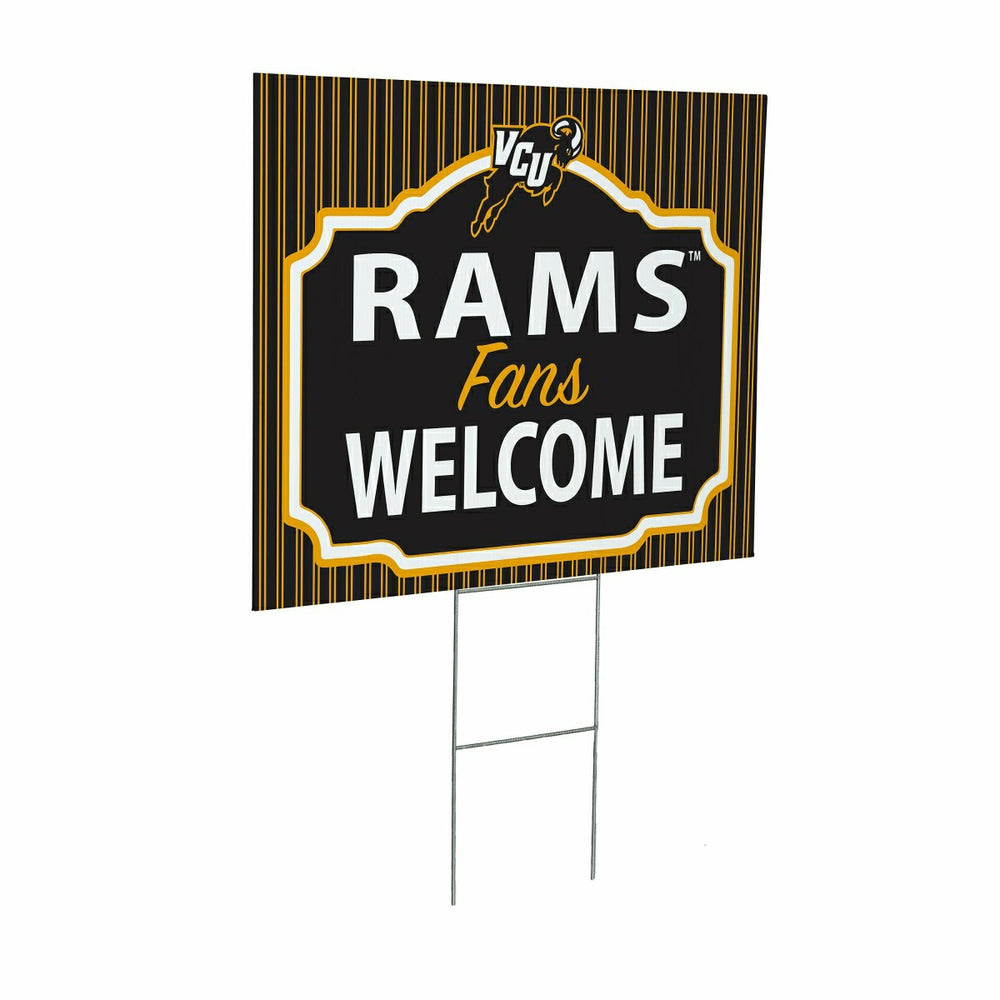 Virginia Commonwealth University Coroplast Yard Sign, "Fans Welcome" - Collegiate Home