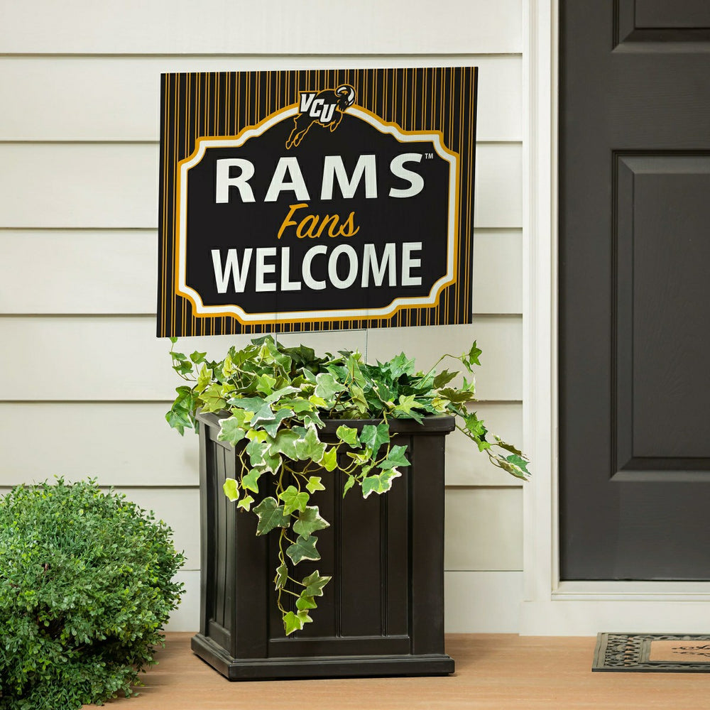 Virginia Commonwealth University Coroplast Yard Sign, "Fans Welcome" - Collegiate Home