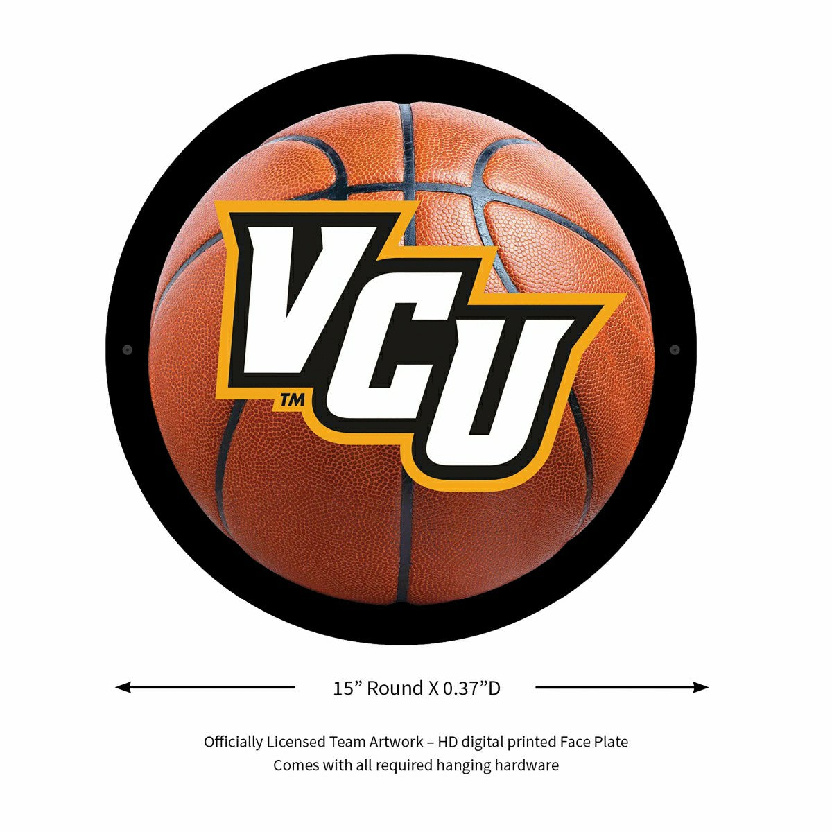 LED Wall Decor, Round, Med, VCU Basketball - Collegiate Home