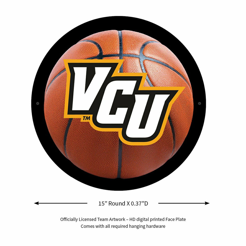 LED Wall Decor, Round, Med, VCU Basketball - Collegiate Home
