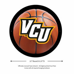 LED Wall Decor, Round, Med, VCU Basketball - Collegiate Home