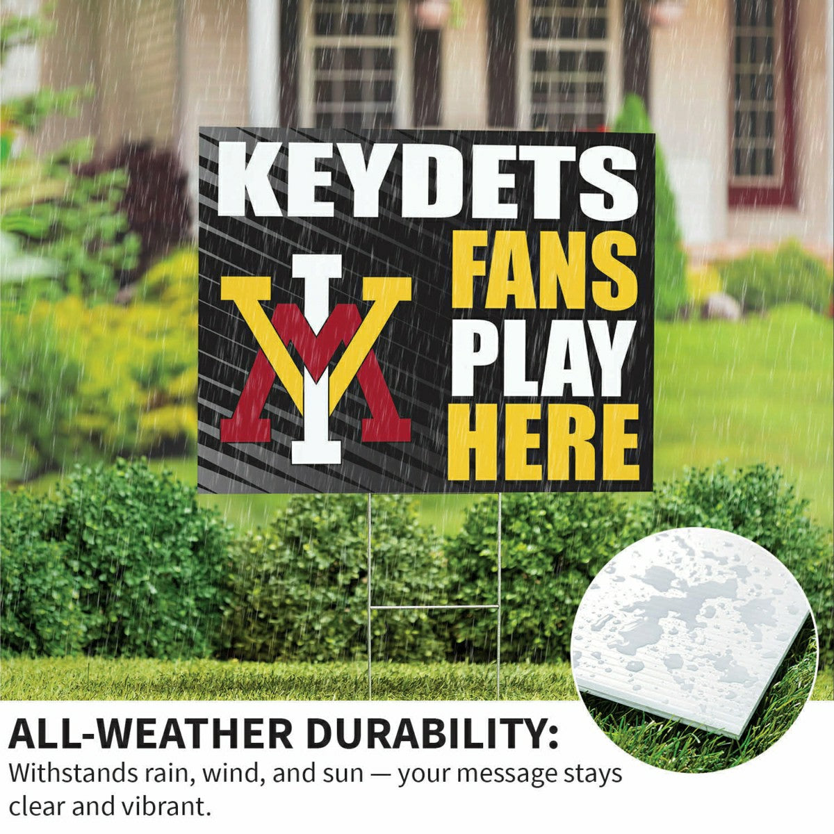 Virginia Military Institute Coroplast Yard Sign "Fans Play Here" - Collegiate Home