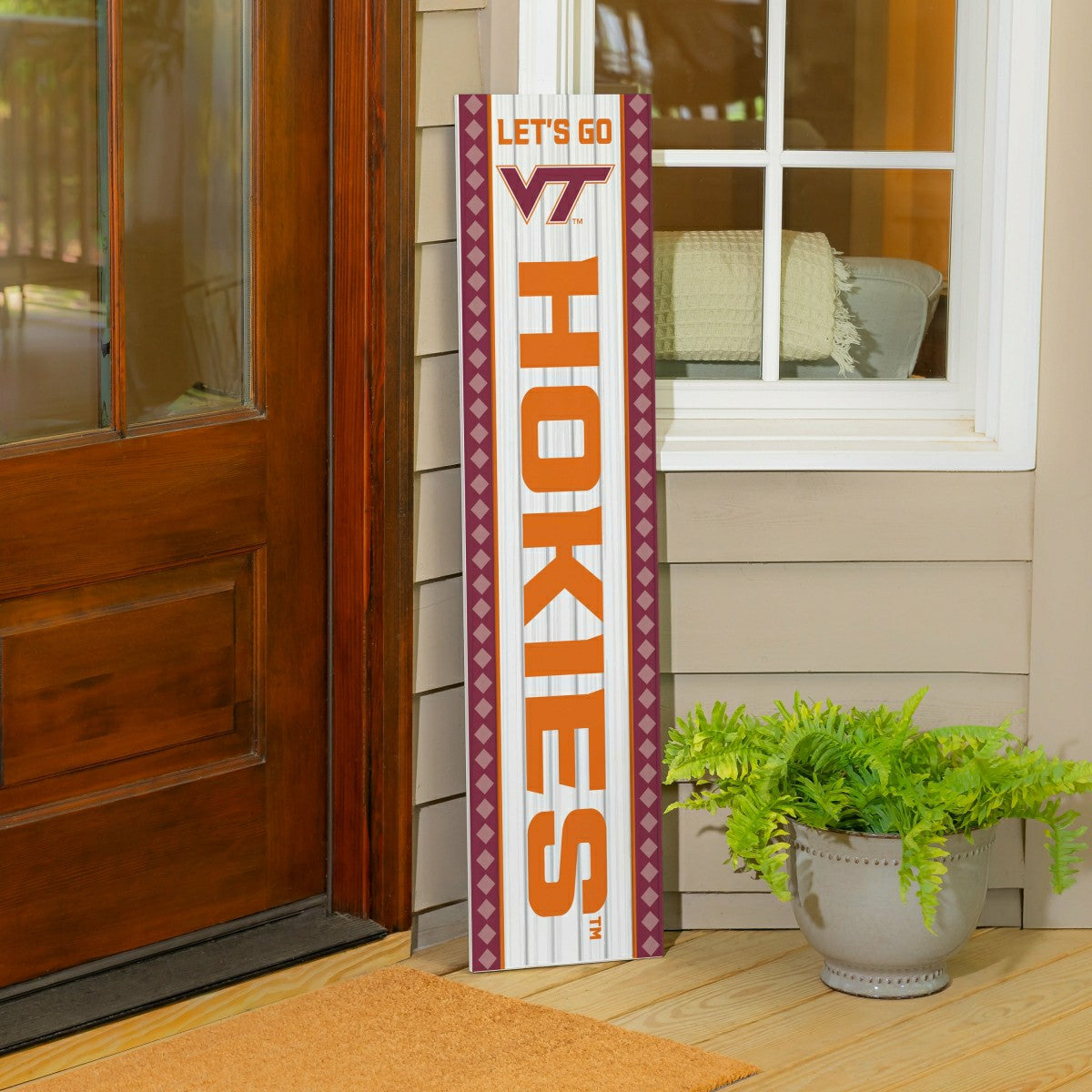 47" Double Sided Leaner, Virginia Tech, Christmas - Collegiate Home