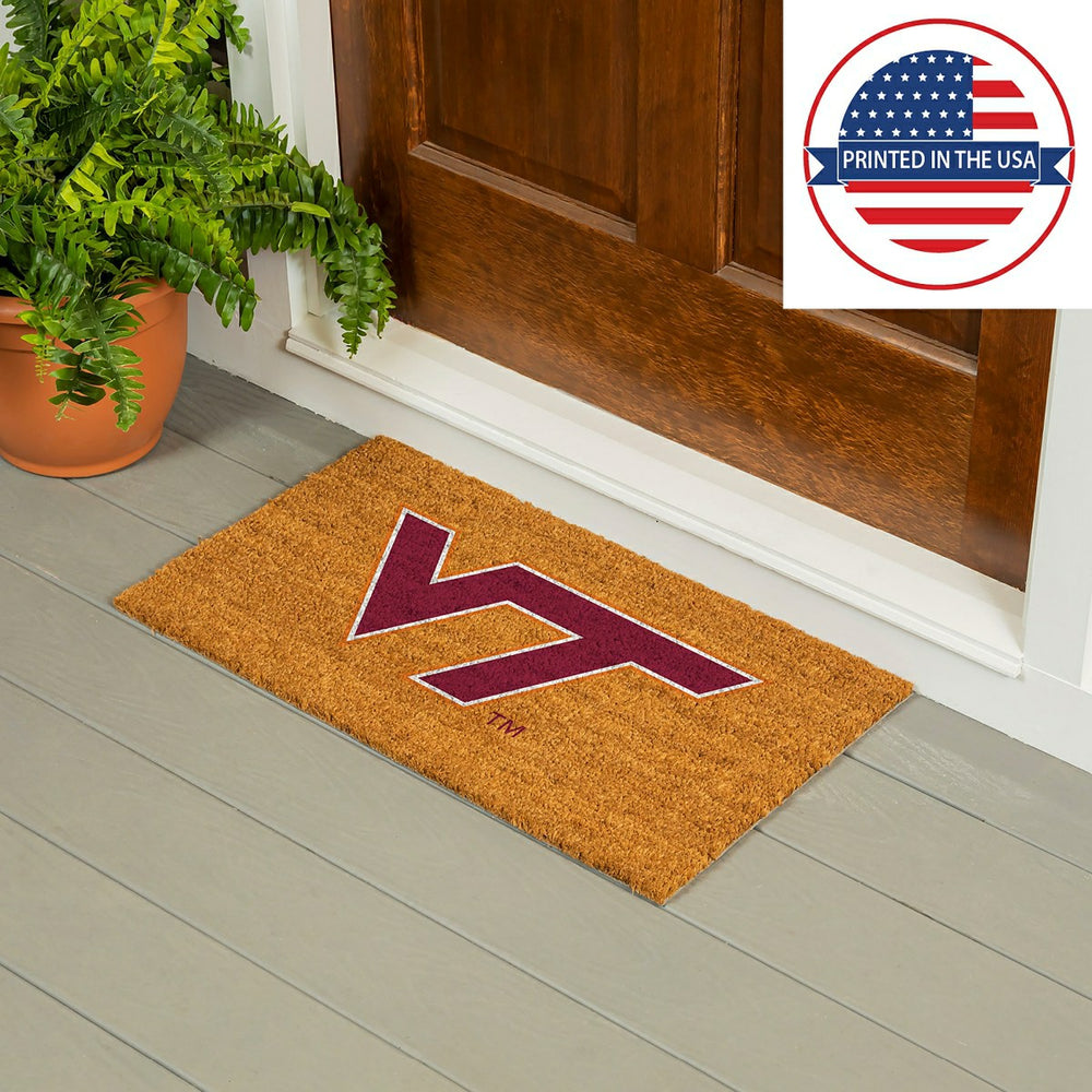 Coir Mat, 16"x28", Virginia Tech - Collegiate