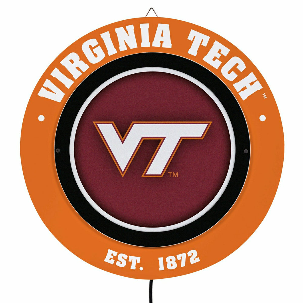 Virginia Tech, Metal Lite, Round - Collegiate