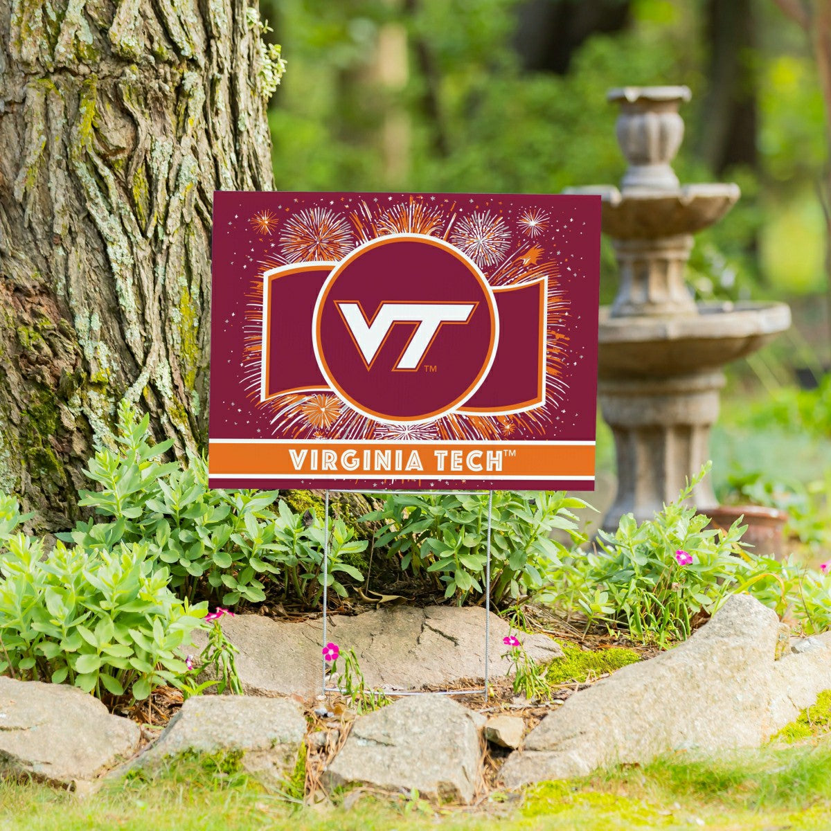 Virginia Tech Yard Sign, Patriotic - Collegiate Home