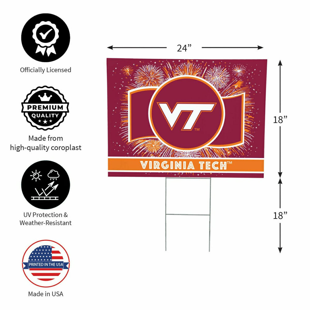 Virginia Tech Yard Sign, Patriotic - Collegiate Home