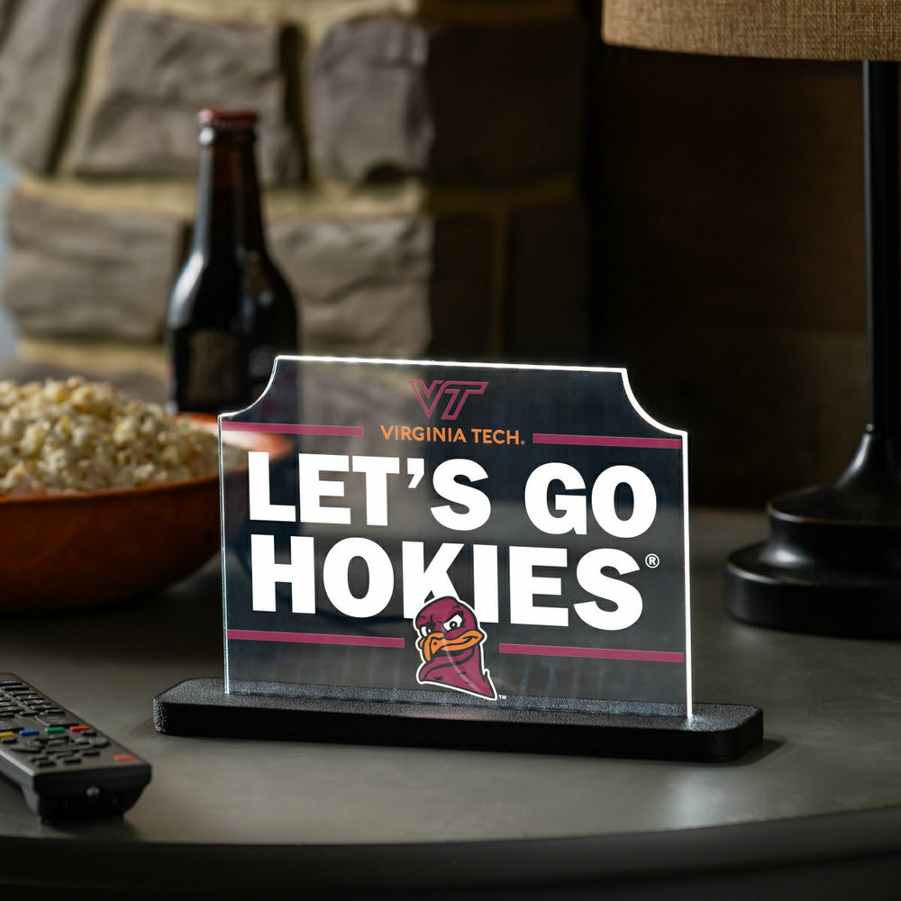 Virginia Tech College Rectangle Desklite LED Décor - Collegiate Home