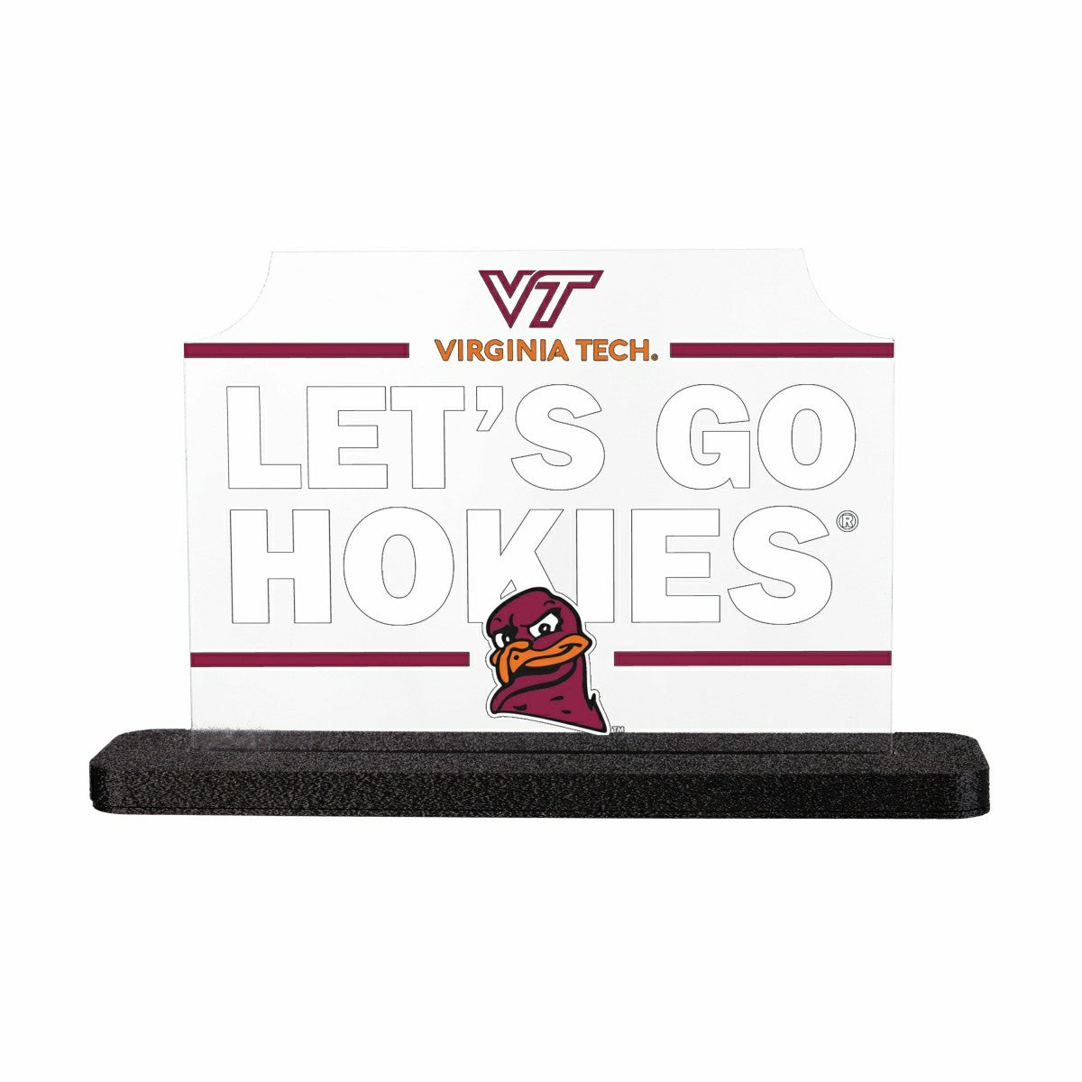 Virginia Tech College Rectangle Desklite LED Décor - Collegiate Home