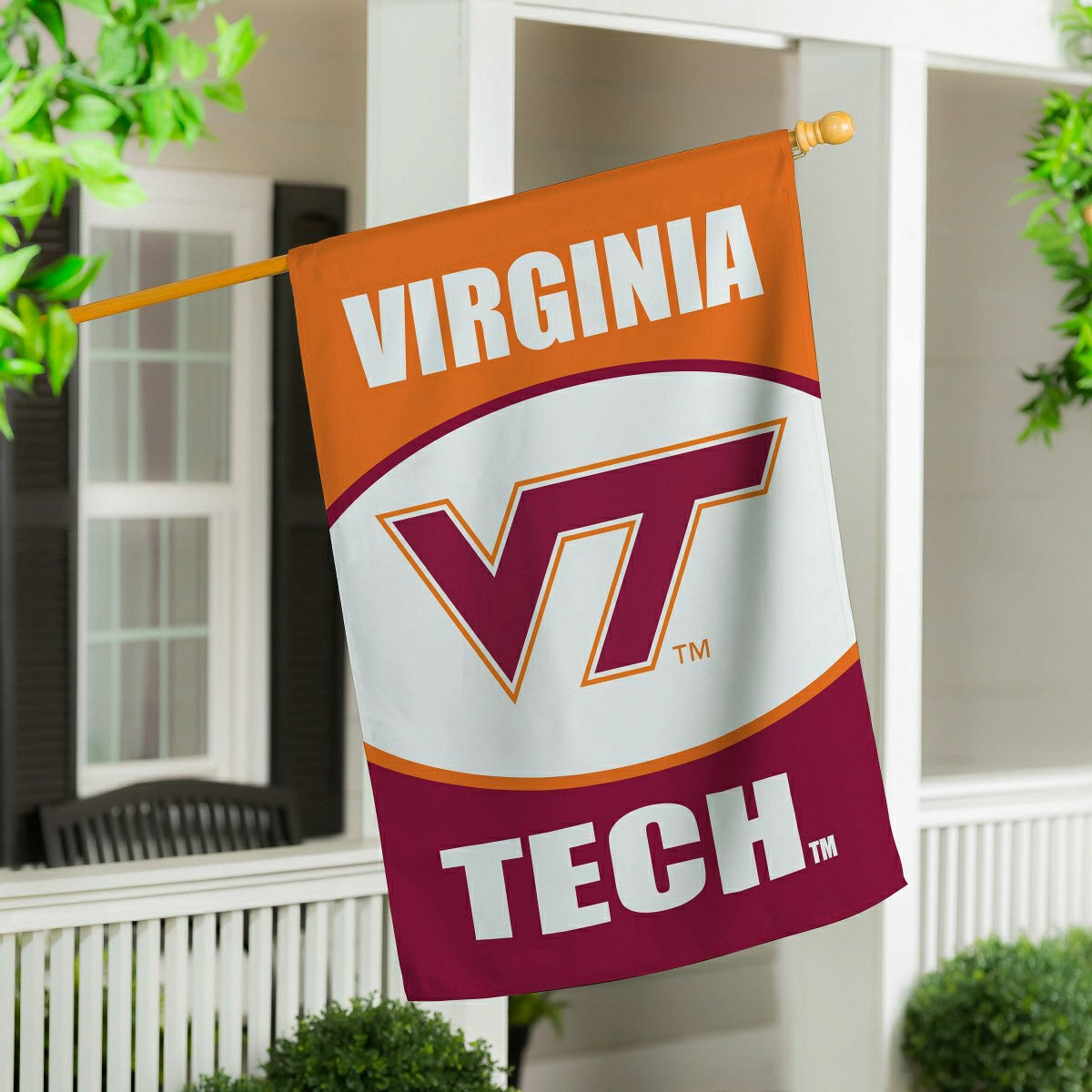 Virginia Tech Suede Flag, House - Collegiate Home