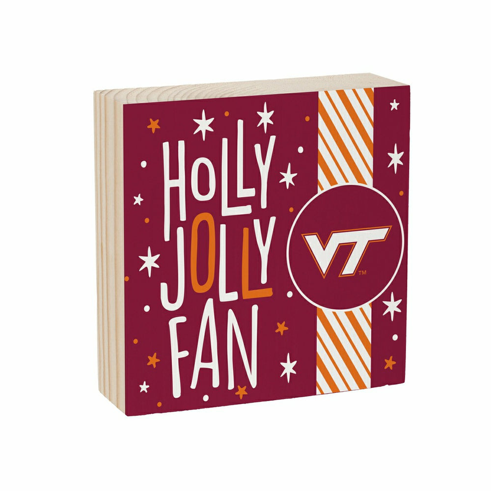 Virginia Tech Block, Holiday, 6x6 - Collegiate Home