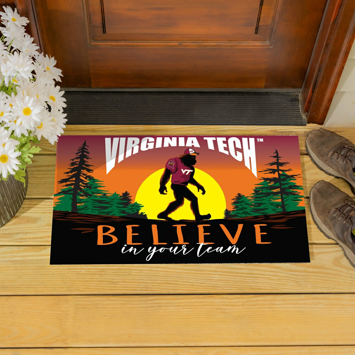 Virginia Tech Bigfoot PVC Mat, 28"x16" - Collegiate