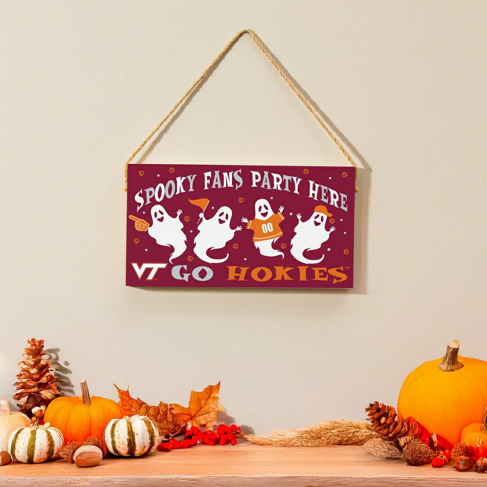 Virginia Tech Halloween Wood Wall Sign, 6x11 - Collegiate Home