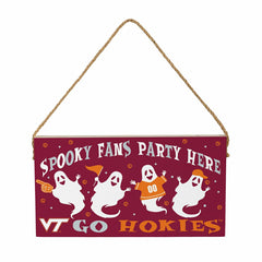 Virginia Tech Halloween Wood Wall Sign, 6x11 - Collegiate Home