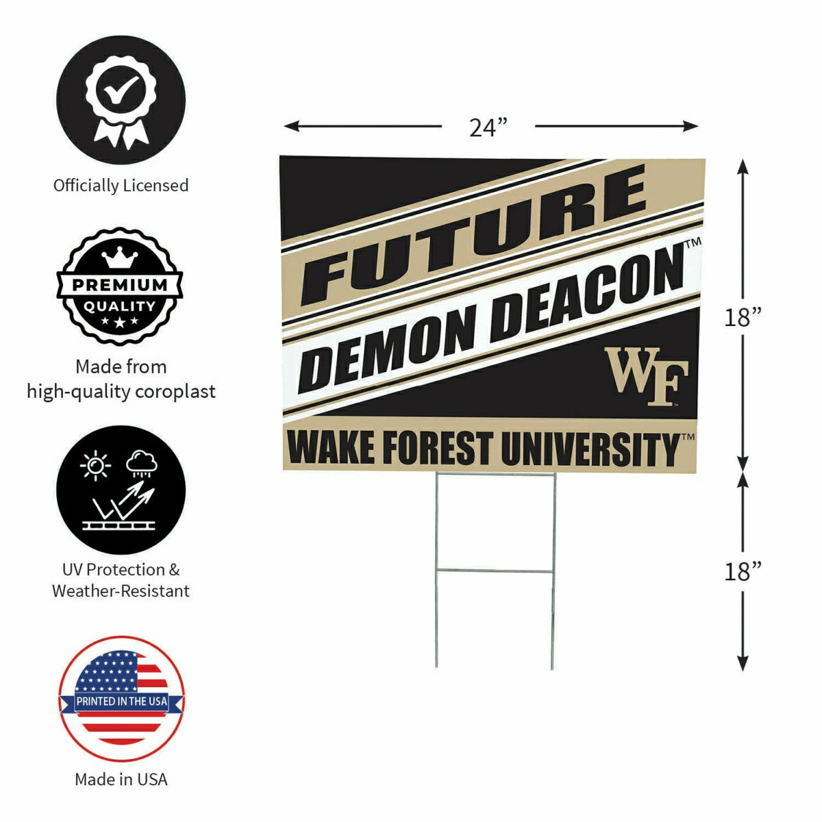 Wake Forest University Coroplast Yard Sign, Future Student - Collegiate Home