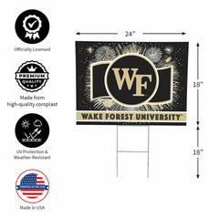 Wake Forest University Yard Sign, Patriotic - Collegiate Home