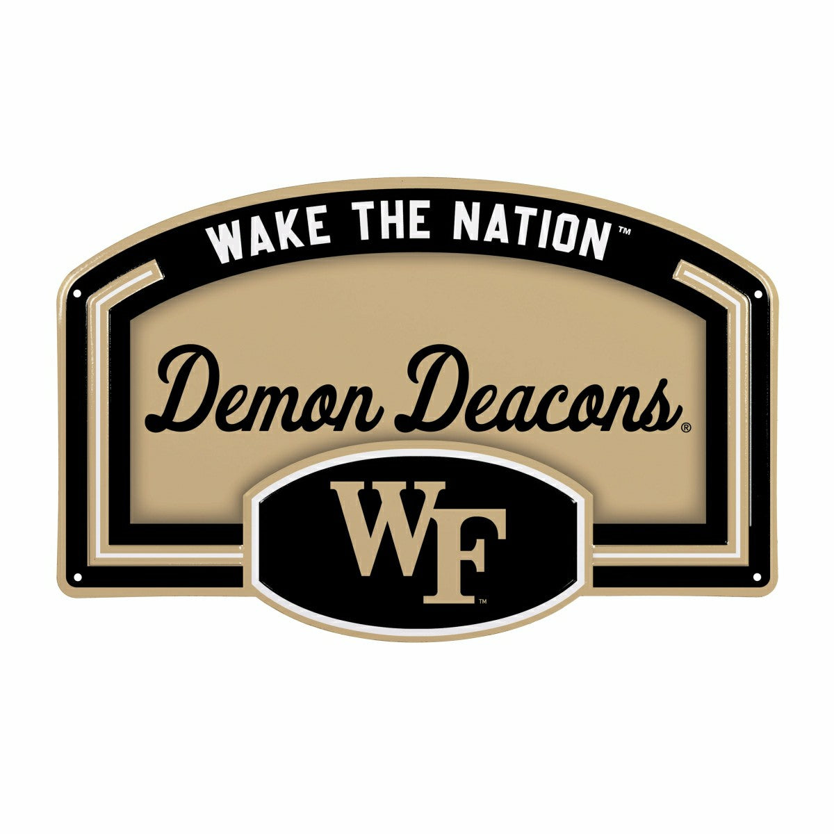 Wake Forest University USA Embossed Steel Wall Sign, 11" x 17" - Collegiate Home