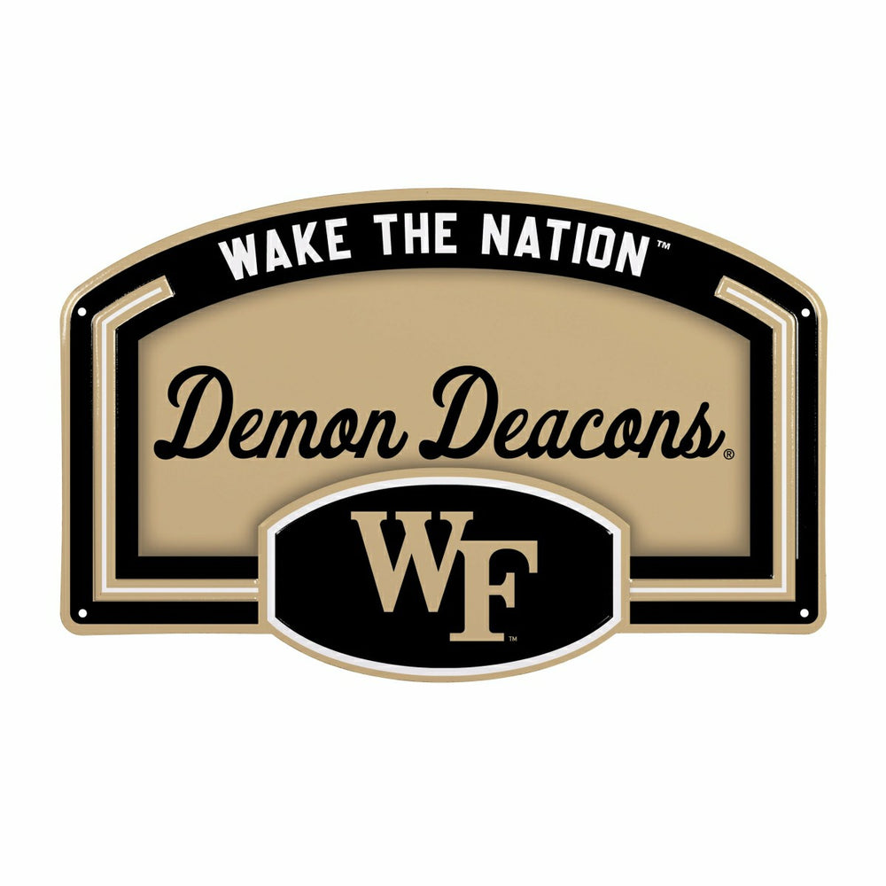 Wake Forest University USA Embossed Steel Wall Sign, 11" x 17" - Collegiate Home