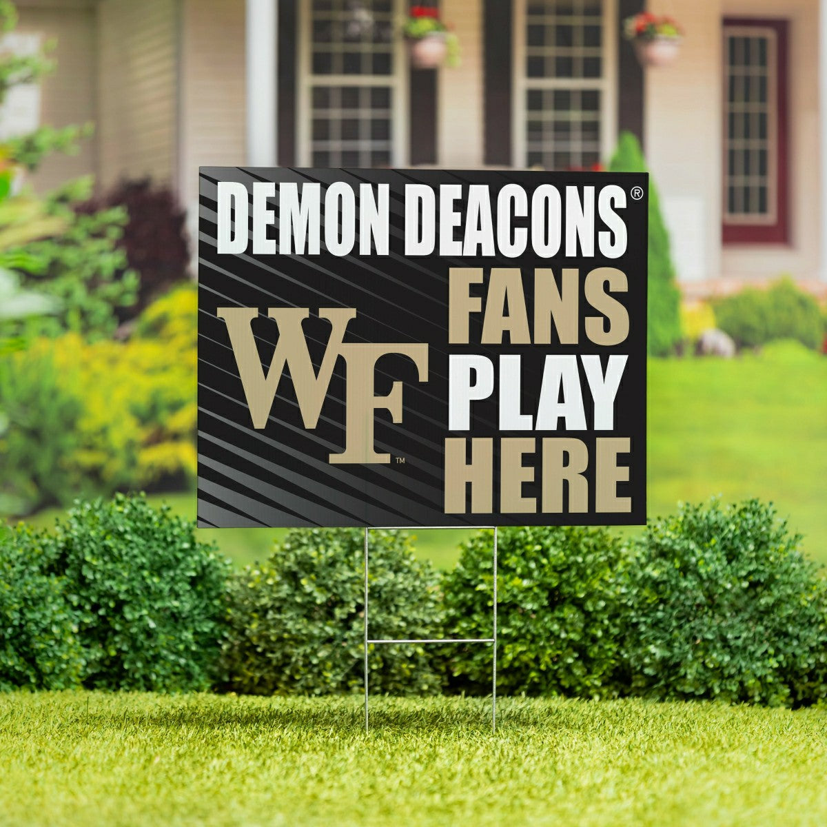 Wake Forest University Coroplast Yard Sign "Fans Play Here" - Collegiate Home