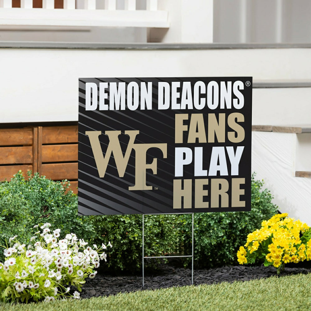 Wake Forest University Coroplast Yard Sign "Fans Play Here" - Collegiate Home