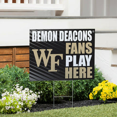 Wake Forest University Coroplast Yard Sign "Fans Play Here" - Collegiate Home