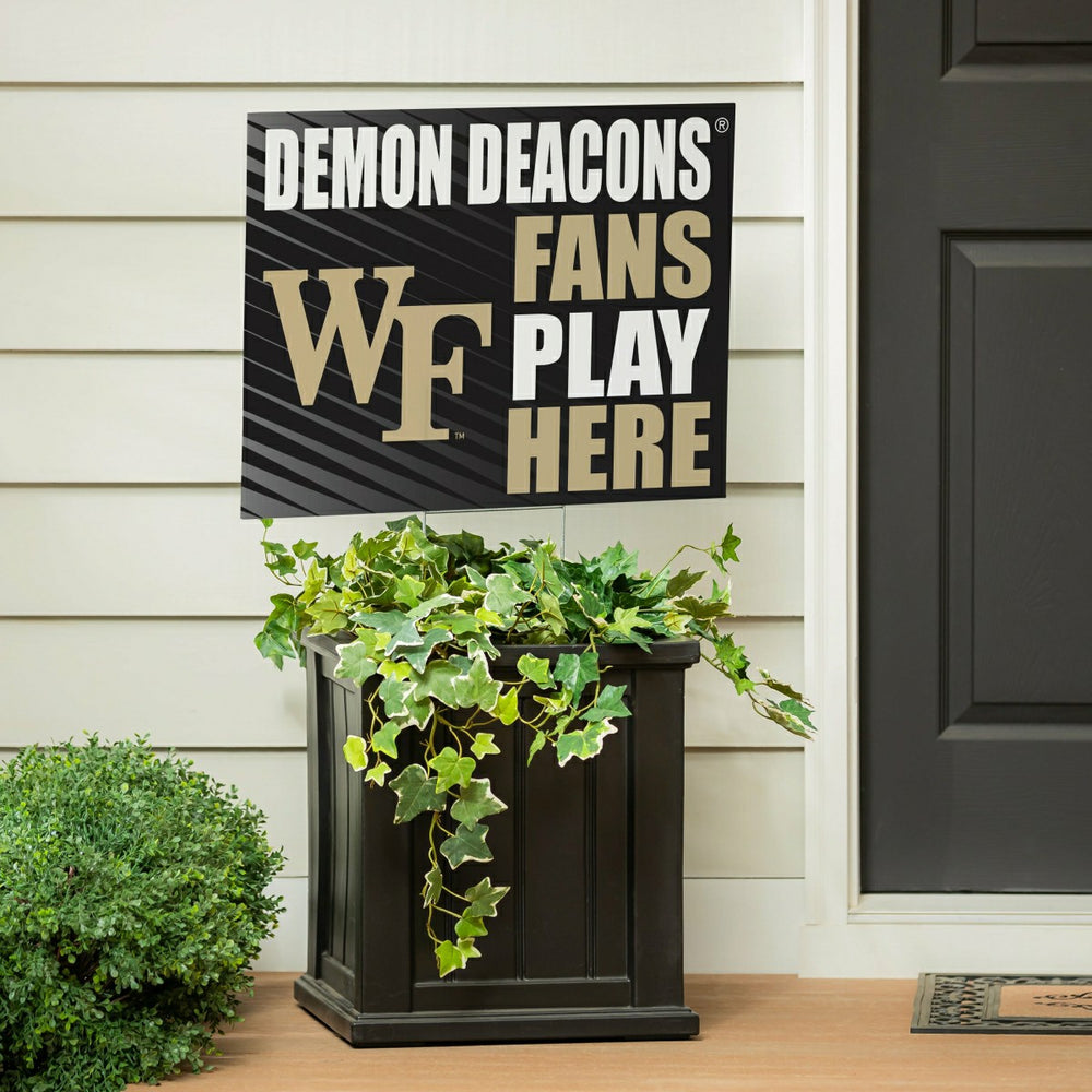 Wake Forest University Coroplast Yard Sign "Fans Play Here" - Collegiate Home