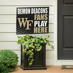 Wake Forest University Coroplast Yard Sign "Fans Play Here" - Collegiate Home