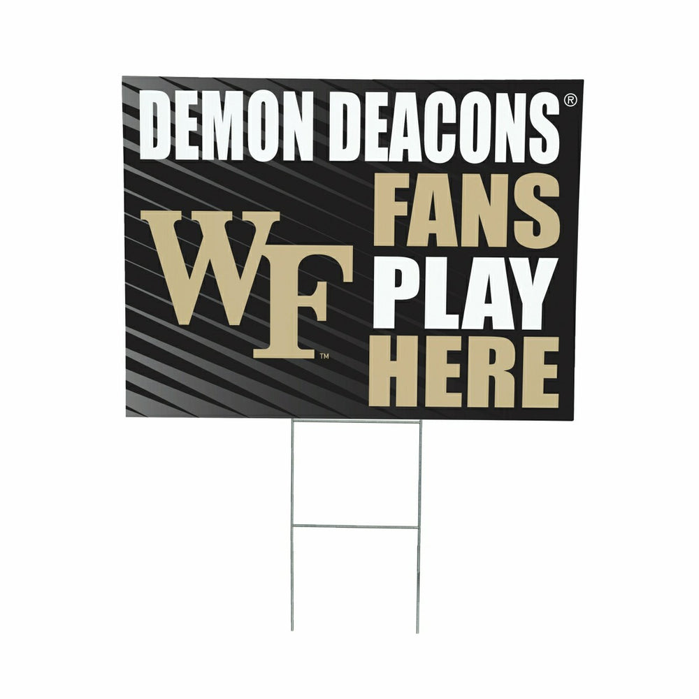 Wake Forest University Coroplast Yard Sign "Fans Play Here" - Collegiate Home