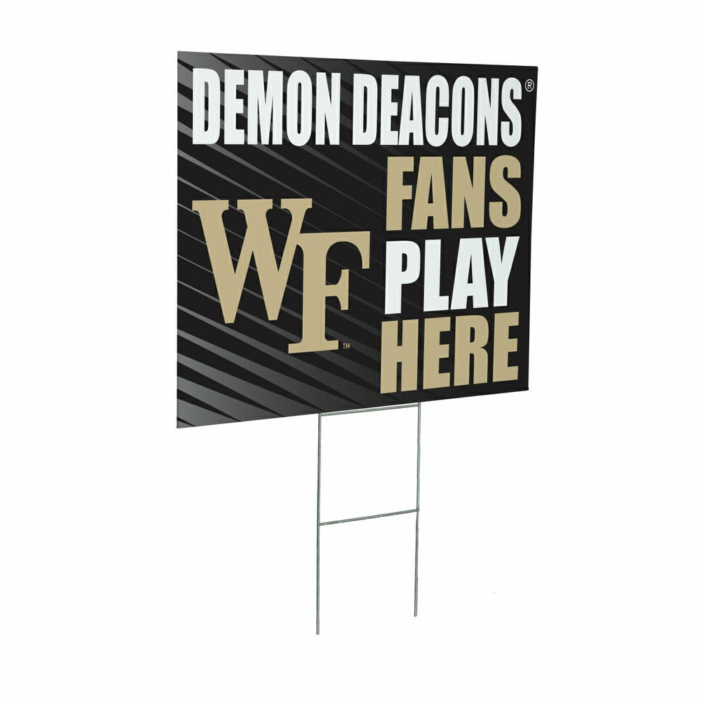 Wake Forest University Coroplast Yard Sign "Fans Play Here" - Collegiate Home