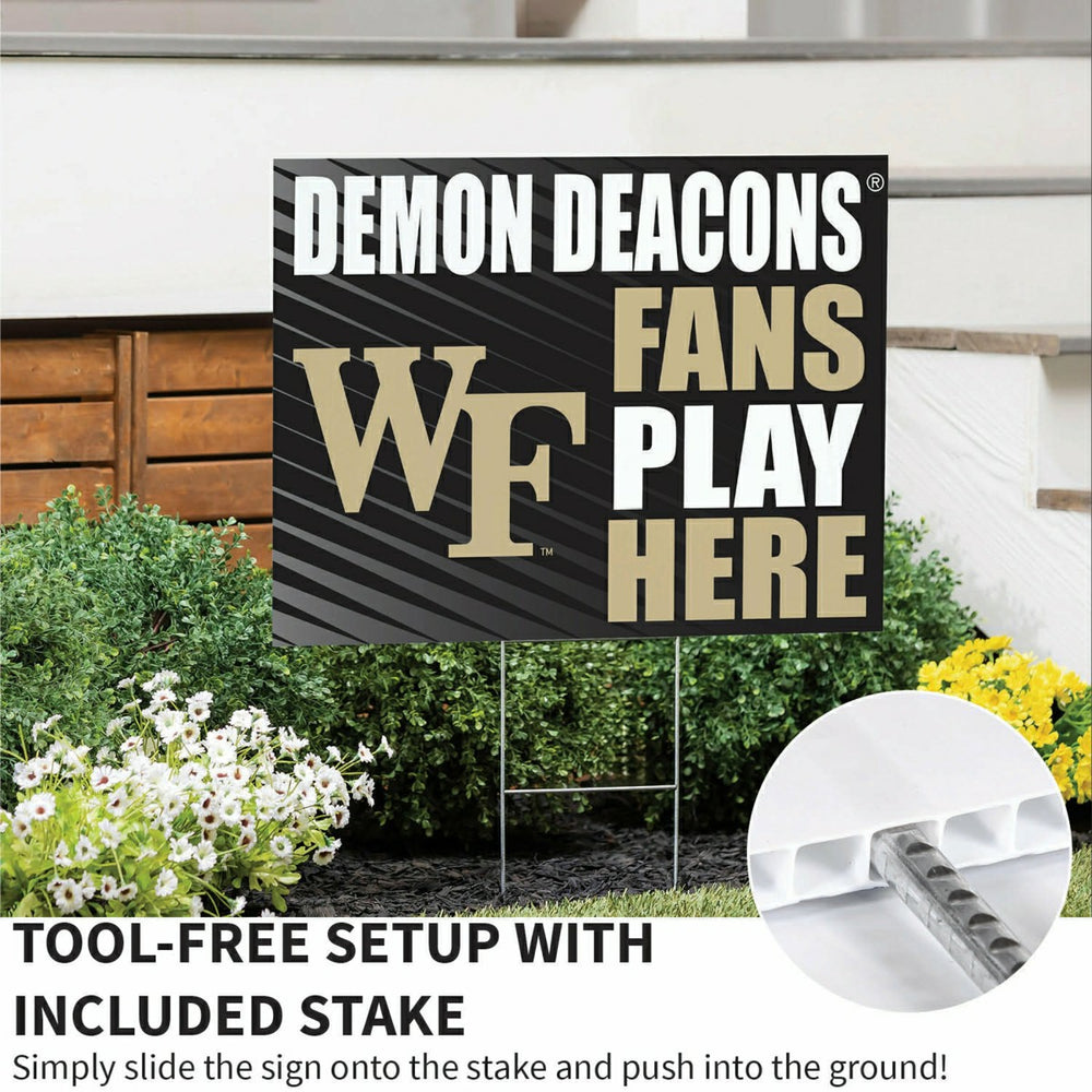Wake Forest University Coroplast Yard Sign "Fans Play Here" - Collegiate Home