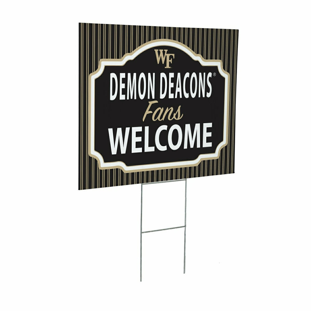 Wake Forest University Coroplast Yard Sign, "Fans Welcome" - Collegiate Home
