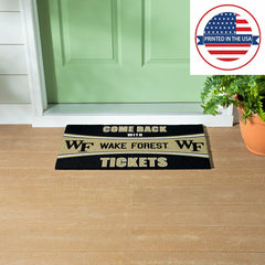 28" x 16" PVC Trapper Mat, Come Back with Tickets, Wake Forest - Collegiate