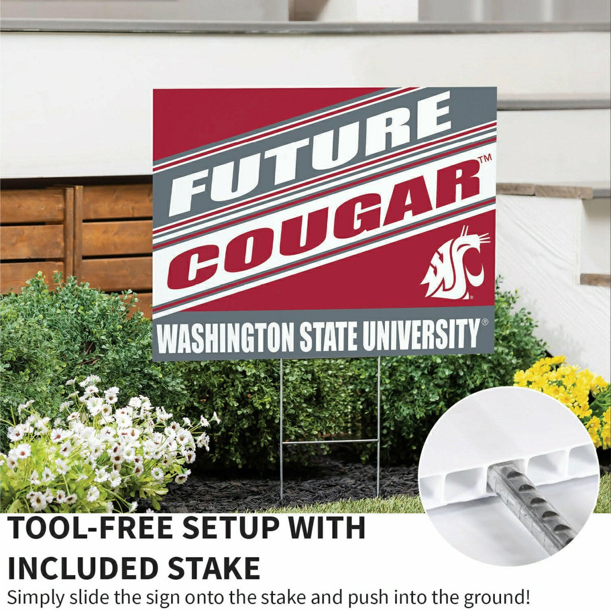 Washington State University Coroplast Yard Sign, Future Student - Collegiate Home