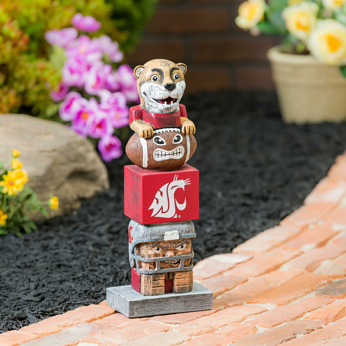Washington State Tiki Team Totem Garden Statue - Collegiate Home
